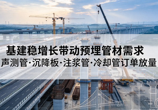 繁峙基建稳增长带动预埋监测管材需求，声测管、沉降板、注浆管订单持续放量